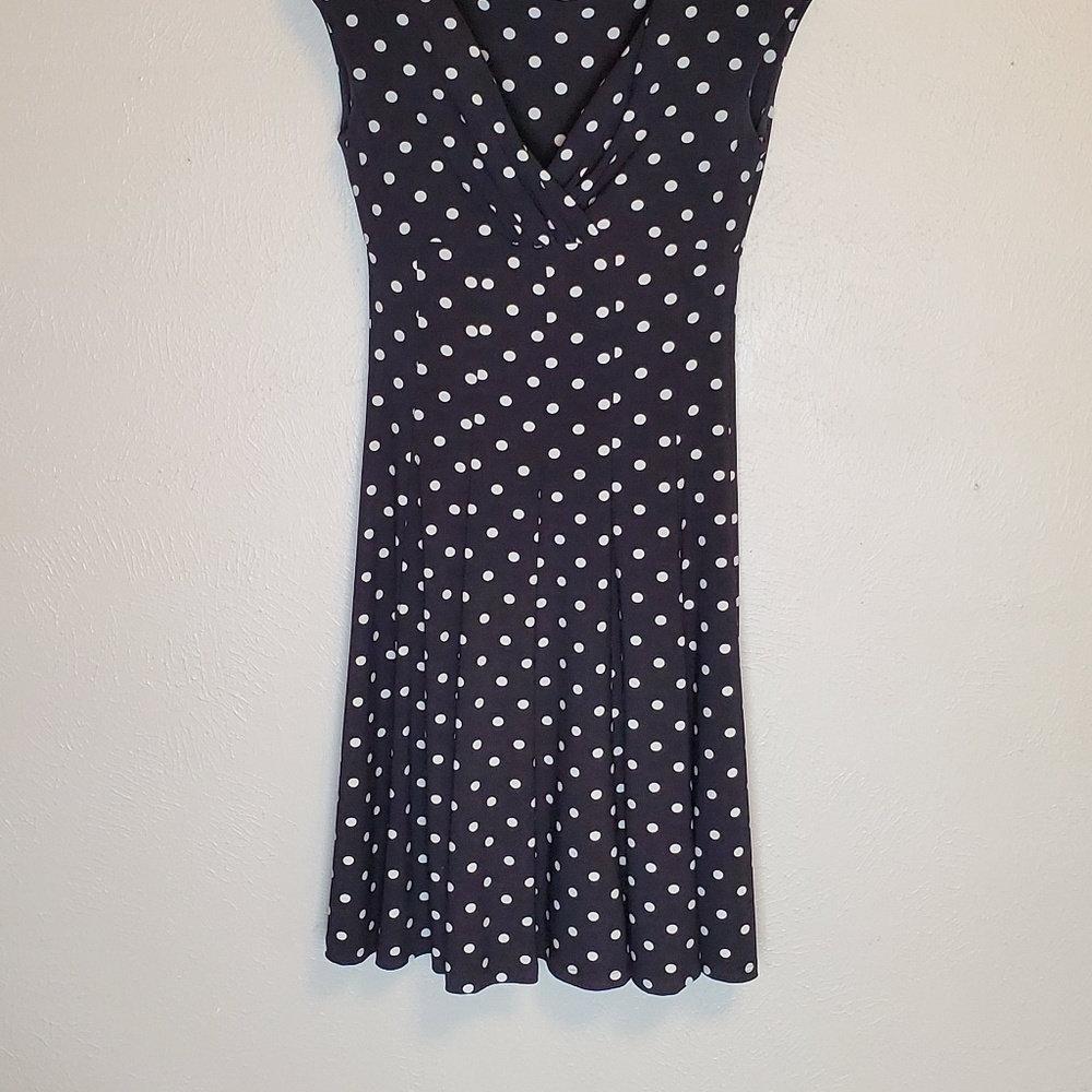 RALPH LAUREN BLACK/WHITE POLKA DOT DRESS 2P